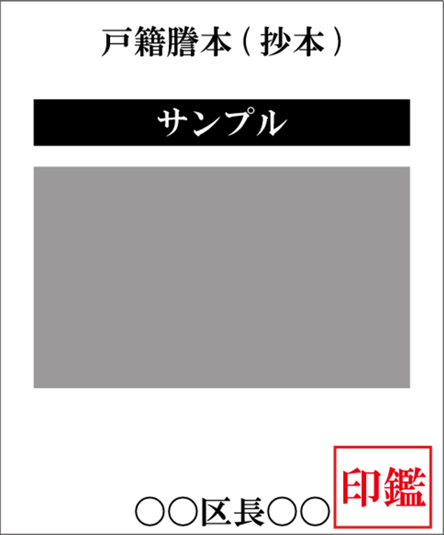 戸籍謄本サンプル画像